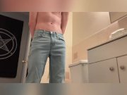 Preview 2 of Stupid little piss slut pees his pants and gets spanked