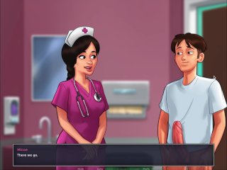 Summertime Saga - Slutty Nurse Sucks a Huge Cock and An Old Woman GetsFucked (Hospital_Staff)