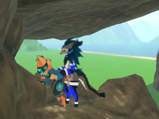 Female protogen gets pounded by wicker beast with a view