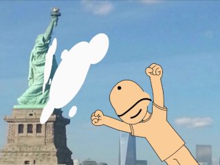 Penis cums all over the Statue of Liberty / Grounded