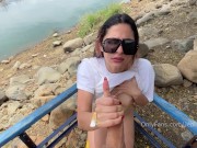 Preview 6 of POV- Blowjob in the lake until the cum is on her face.