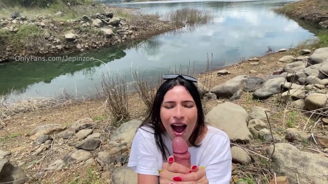 640px x 360px - POV- Handjob and Blowjob in the Lake until the Cum is on her Face. -  Pornhub.com