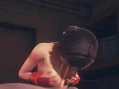 Street Figther Hentai - Sakura threesome Handjob, blowjob and fucked by two boys