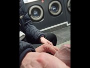 Preview 1 of At the laundromat, a Guy offers to give a handjob to a Guy who accepts