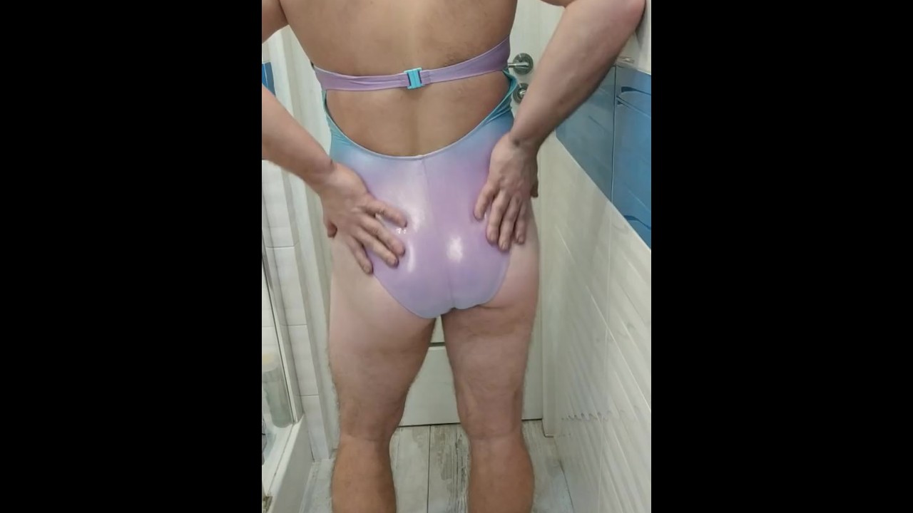 Shiny swimsuit porn