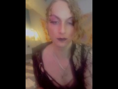 Sexy Blonde Sissy Inserts Dildo in Pussy - Screenshot 1 of 16 - Sissy