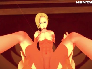 Annie - Атака на титанов Хентай Аниме 3D + POV
