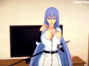 Preview 2 of Esdeath akame ga Kil Hentai Anime 3D + POV