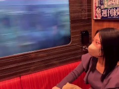 電車で制服姿の彼女と濃厚えっち こっそり触り合いながら丸見えセックスでイキすぎる素人カップル　日本人 コスプレ 手マン クンニ 立ちバック 連続絶頂 アクメ 野外露出 えむゆみカップル - Screenshot 6 of 16 - 電車 フェラ