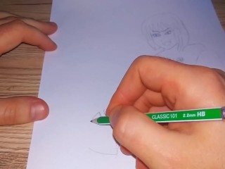 Anime Hentai Meisje Plaste Op Het Gezicht Van Haar Vriend!! Gouden Douche
