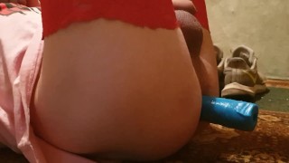 Sissy fuck with toy at home