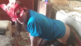 Sissy dildo ride