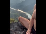 Preview 3 of Straight Fit Hairy Guy Mountain Masturbation