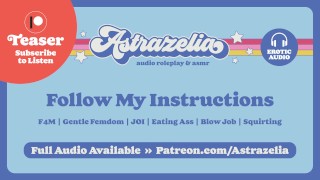 Suivez mes instructions [Erotic Audio] [JOI] [Femdom] [Edging] [Squirting] [Eating Ass]