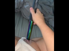 using household items to masturbate *multiple orgasms* - Screenshot 14 of 16 - Horny Teen