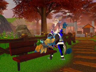 Female protogen gets pounding during mini golf