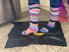 Banana “Crushing” In Socks