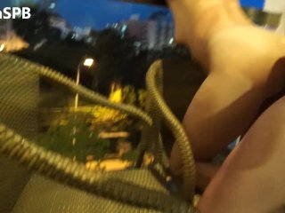 big ass, public, amateur, hotel balcony