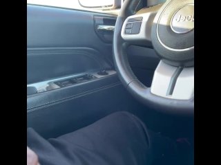 Stroking my BBC while waiting on my girl at work