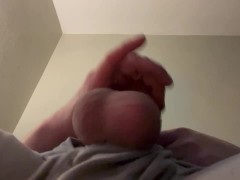 Hot guy takes LONG STROKES on his delicious cock. Huge Balls full of cum