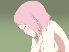 Sakura and Sasuke sex Naruto Young Kunoichi Hentai Anime Animation Blowjob tits pussy creampie cum