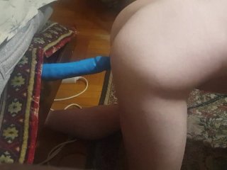 Naked dildo riding