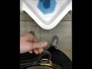 Preview 1 of Taking my cock out at the urinal