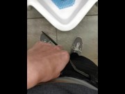 Preview 4 of Taking my cock out at the urinal