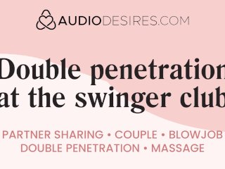 swinger club, romantic sex, audio only, blowjob
