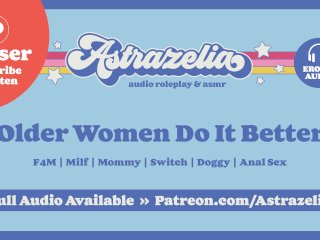 erotic audio for men, solo female, creampie, old woman anal