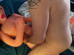 Blowup Doll Moaning Cumshot/Fucking By Thick Veiny Cock