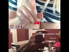 white girl with massive tits watches me cum