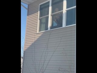 Public Masturbation: Sexy Horny MILF Gets Caught by NeighborsMasturbating in_Window with Big_Dildo.