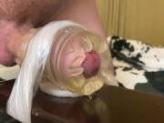 Preview 4 of Intense Guy Orgasm while Fucking Fleshlight with Moans and Dirty Talk until Big Cumshot - 4K