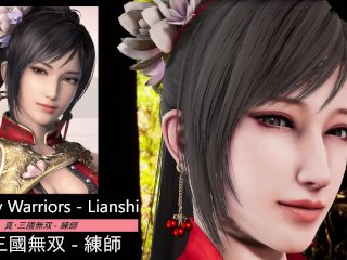 dynasty warriors, tit fuck, brunette, hentai