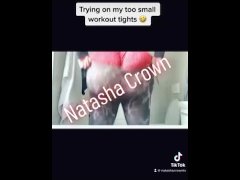 Natasha Crown - Squezzing into too small pants!