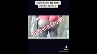 Natasha Crown - Squezzing em calças muito pequenas!