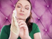 Preview 1 of ASMR: gloves fetish. Double latex gloves. Arya Grander. (SFW)