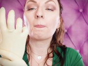 Preview 6 of ASMR: gloves fetish. Double latex gloves. Arya Grander. (SFW)
