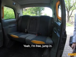 Fake Taxi - tall slim French sex coach with big tits shows the driver a good time with handjob cum screenshot number 0