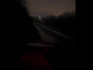 Leave clothes and drive away naked, walk naked back, 8 cars pass very close