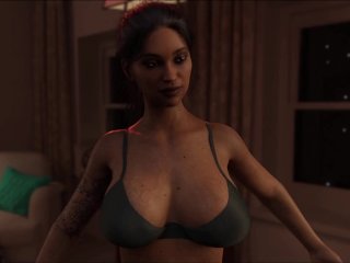 pc gameplay, brunette big tits, big boobs, big ass
