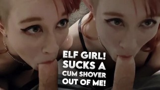 Девушка-эльф высасывает из меня ДУШ СПЕРМЫ!