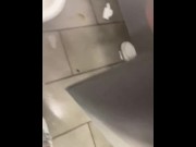 Preview 4 of Shy bladder about to bust at crowded public restroom desperate fucking relief wetting