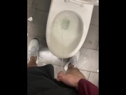 Preview 6 of Shy bladder about to bust at crowded public restroom desperate fucking relief wetting