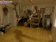 Preview 6 of Topless face up Shibari suspension with vibrator, real couple testing new ropes
