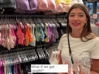 Blowjob in Fitting Room / too much Cum in her Mouth