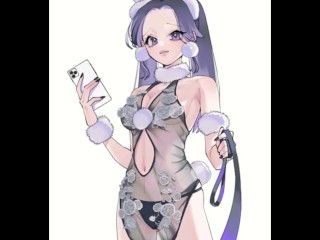 照焼ささみ　イラストメイキング動画　🍑ちゃん　ピンクブルー