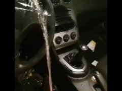 Car piss soaking a bit of everything with pee