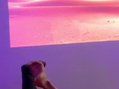 Nasty Blonde Licking Cum Off my Dick